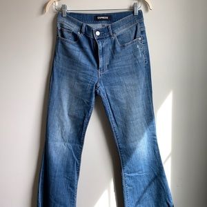 Express Bell Flare High Rise Jeans